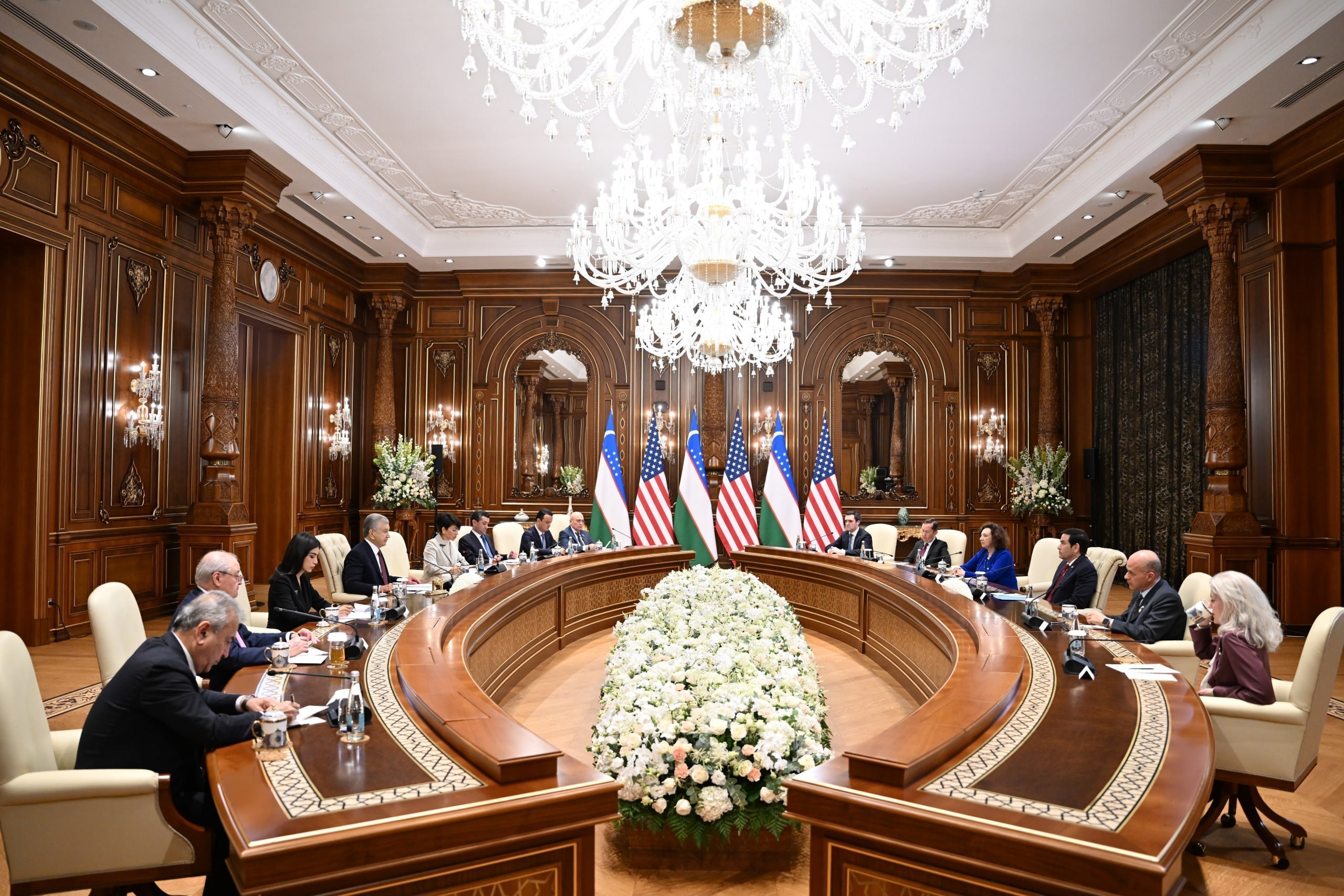 Shavkat Mirziyoyev Marko Rubioni qabul qildi