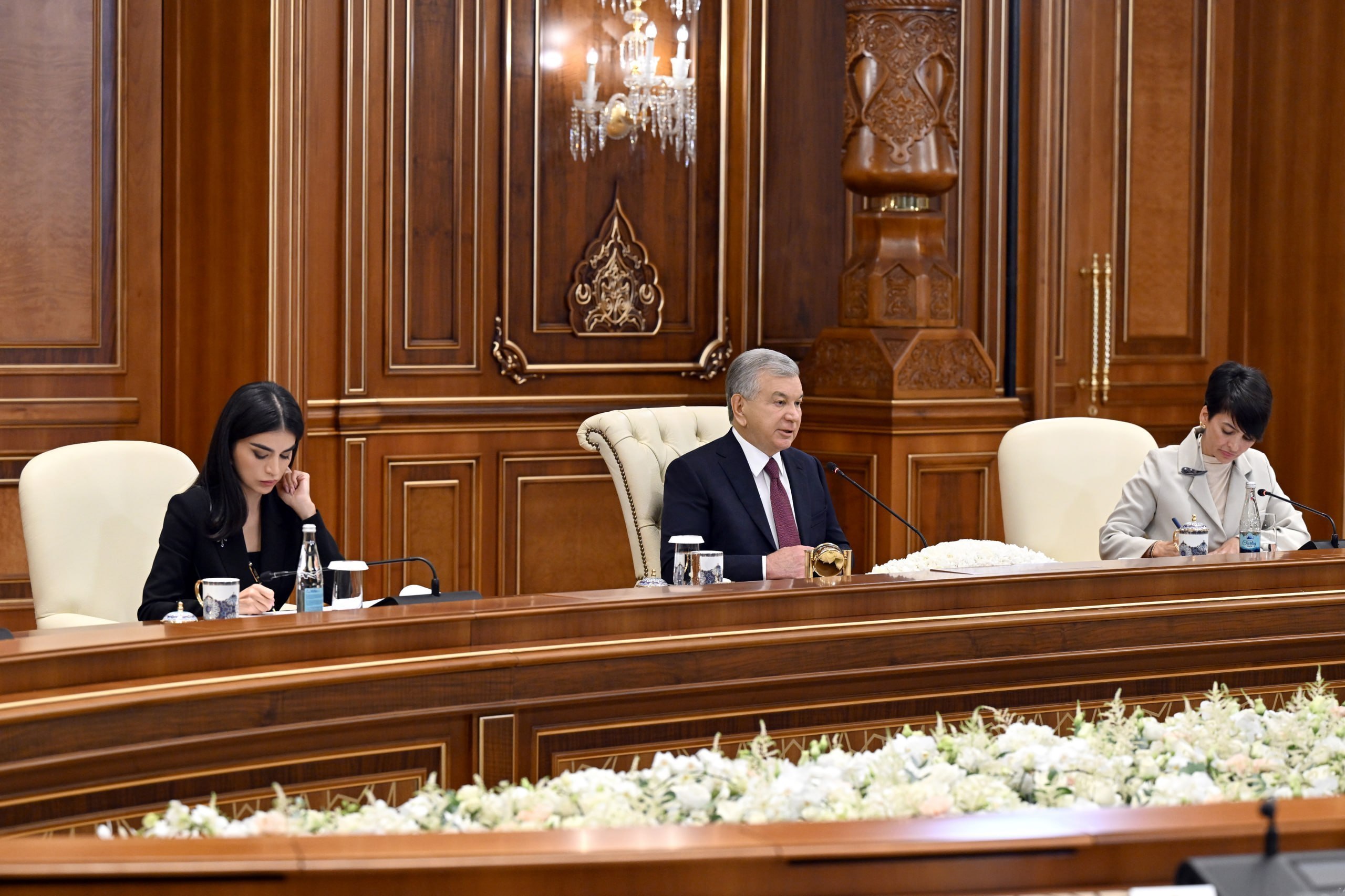Shavkat Mirziyoyev Marko Rubioni qabul qildi