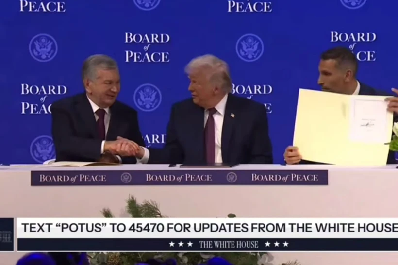 Shavkat Mirziyoyev Donald Tramp bilan Tinchlik kengashi bitimini imzoladi