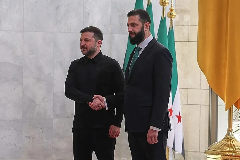 "Kutilmagan tashrif": Zelenskiy Suriyaga bordi