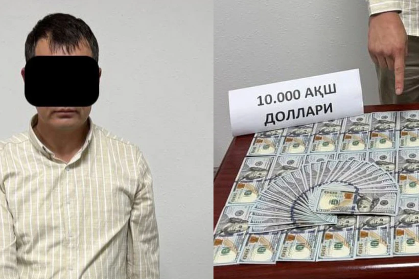 Toshkentda profilaktika katta inspektori 10 ming dollar bilan ushlandi