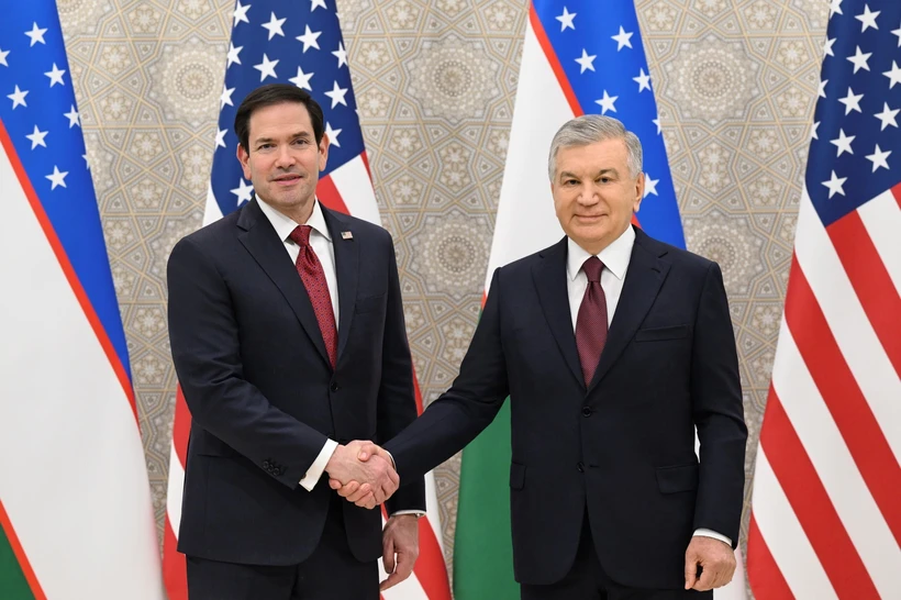 Shavkat Mirziyoyev Marko Rubioni qabul qildi