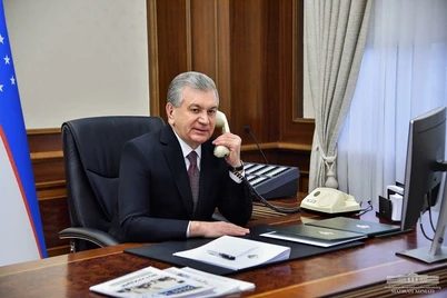 Shavkat Mirziyoyev Yaponiya bosh vaziri bilan  muloqot qildi