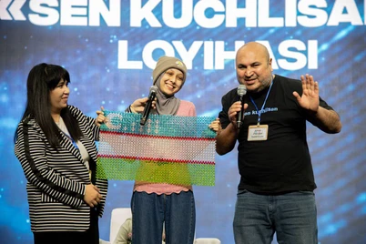 Diyora Keldiyorovaning kimonosi va qadimiy surat: Toshkentda bemor bolalar ishtirokida koʻrgazma oʻtkazildi