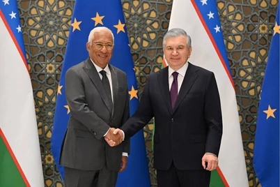 Mirziyoyev Yevropa Kengashi prezidenti bilan norasmiy uchrashuv oʻtkazdi