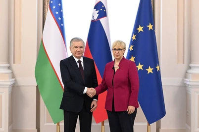 Shavkat Mirziyoyev Sloveniya rahbari bilan muzokaralar oʻtkazdi