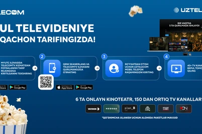 TelecomTV – televideniye, kino va sport bitta qulay servisda jamlangan