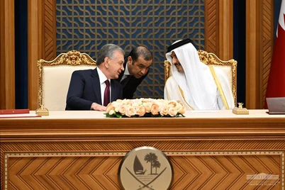 Shavkat Mirziyoyev va Qatar amiri hujjatlar imzoladi