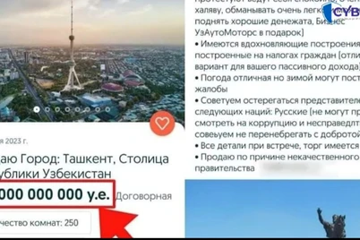 Тошкент шаҳрини мактаб ўқувчиси сотувга қўйгани маълум бўлди