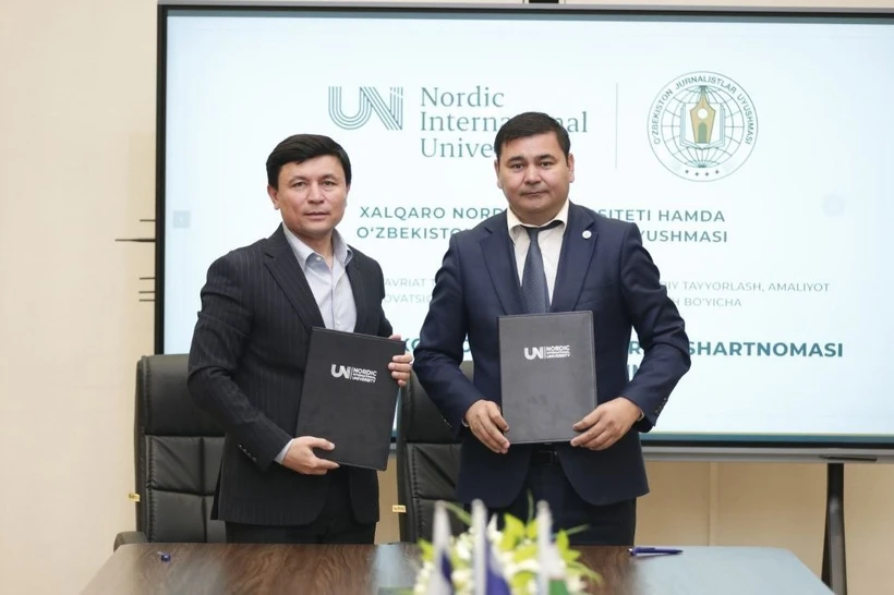 Jurnalistlar uyushmasi va Xalqaro Nordik universiteti oʻrtasida hamkorlik bitimi imzolandi