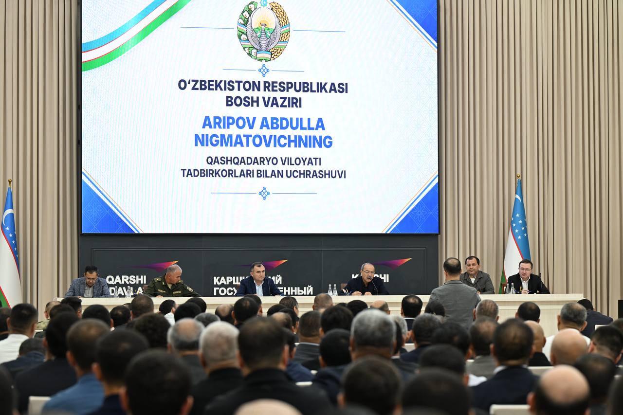 Bosh vazir Abdulla Aripov qashqadaryolik tadbirkorlar bilan ochiq muloqot oʻtkazdi
